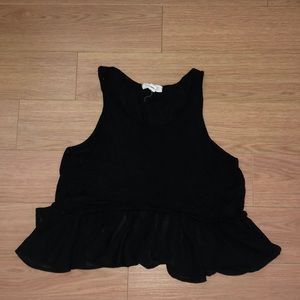 Black tank top with chiffon bottom